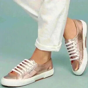 Superga Gold Metallic Sneaker size 38 size 7.5